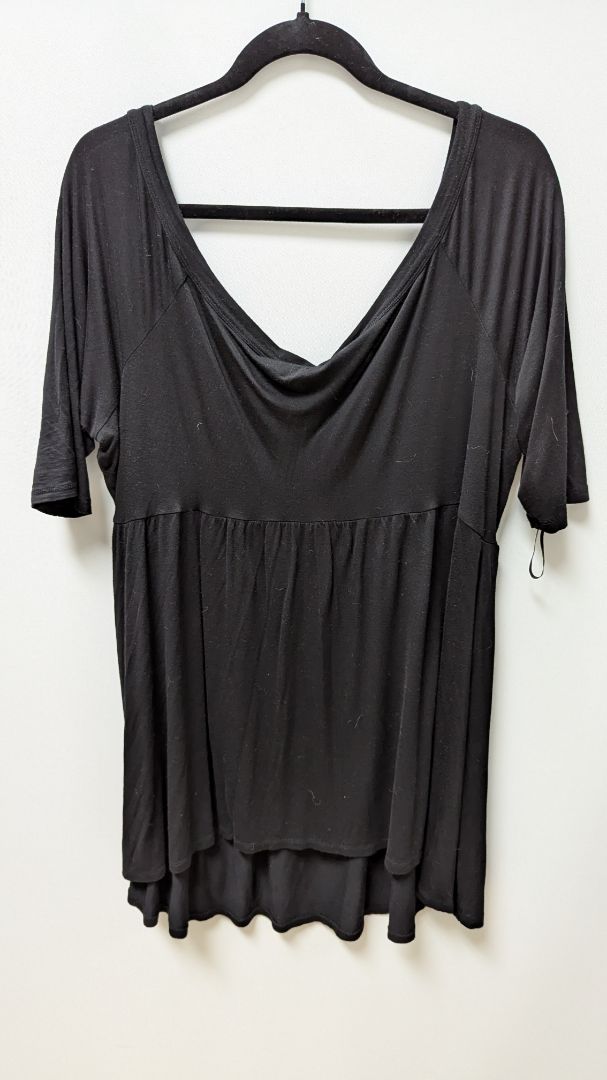 Torrid Black Half-Sleeve Babydoll Blouse