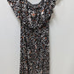 SHEIN Black/White/Orange Spotted Maxi Dress