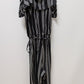 eye candy Black/White Striped Wide Leg Jumpsuit