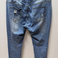 Light Wash Distressed Drawstring Skinny Jeans