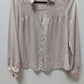 Express Light Pink Sheer Button Up Blouse.