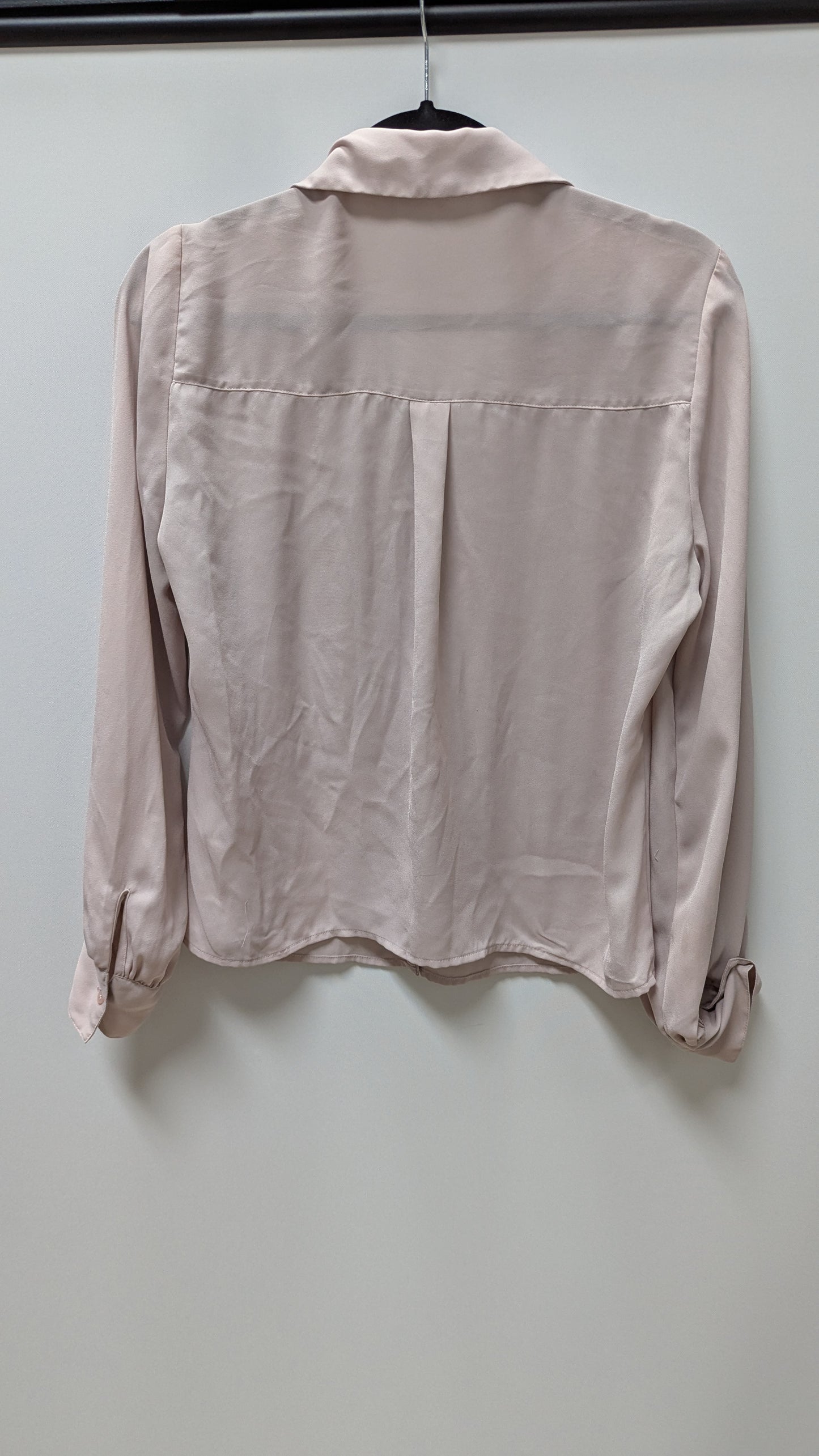 Express Light Pink Sheer Button Up Blouse.