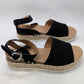 SODA Black/Tan Wicker Platform Sandals