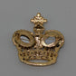 Gold/Multicolor Vintage Crown Gemstone Brooch Pin