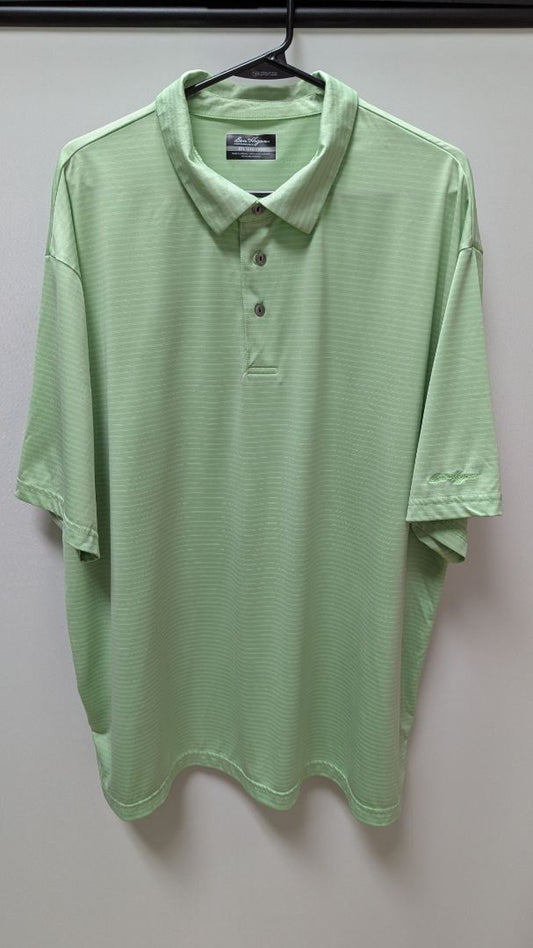 Ben Hogan Performance Light Green Striped Polo Shirt