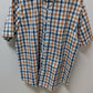 Croft & Barrow Navy/Orange Plaid Button Up Shirt