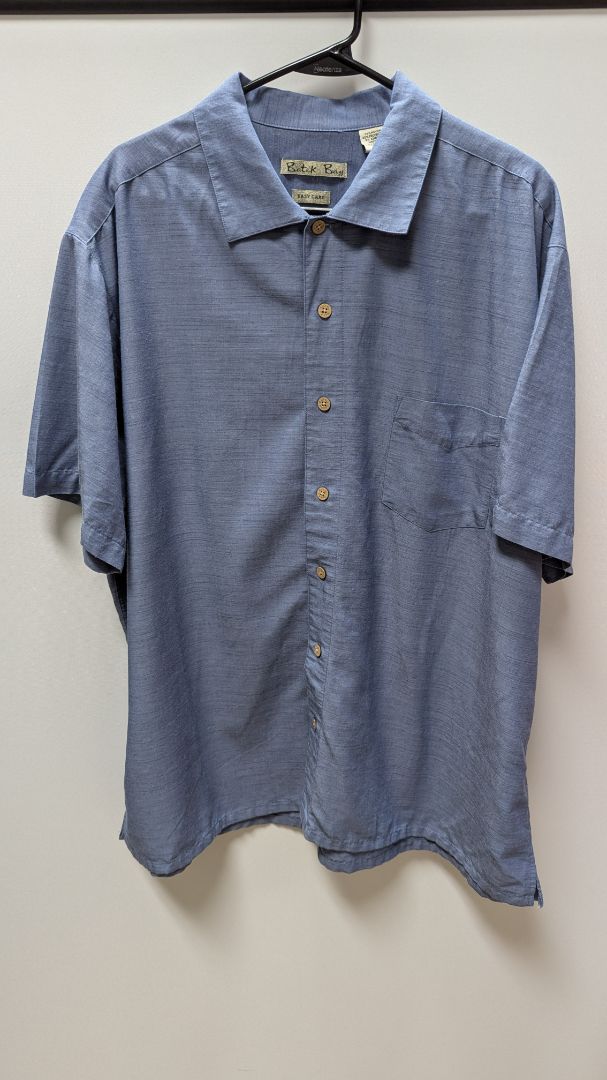 Batik Bay Dark Blue Short Sleeve Button Up Shirt