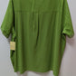 Flower & Feather Green Striped Sheath Blouse