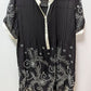 Alberto Makali Black/White Floral Silk Sheer Blouse