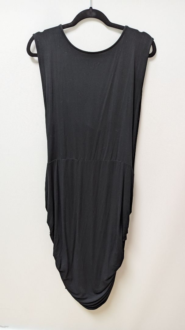 Ava & Viv Black Ruched Cocktail Dress