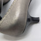 Franco Sarto Grey Leather Kitten Heels