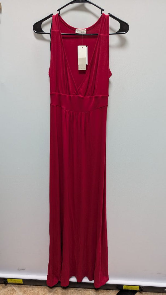 Loveappella Red Sleeveless Maxi Dress