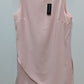 White House Black Market Rose Mist Curve Hem Tunic Blouse