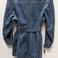 Baccini Medium Wash Denim Trench Coat Jacket