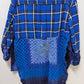 ImPerfect Blue/White Plaid Upcycled Crochet Flannel