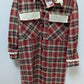 ImPerfect Red Plaid Upcycled Duster Shacket Jacket