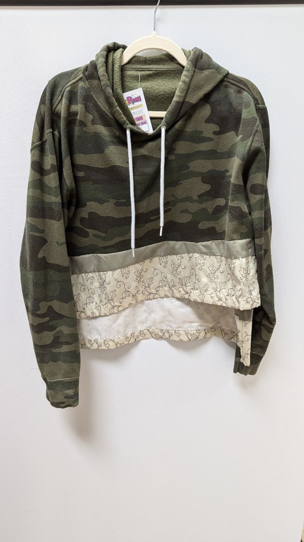 ImPerfect Green Camo Upcycled Sweatshirt