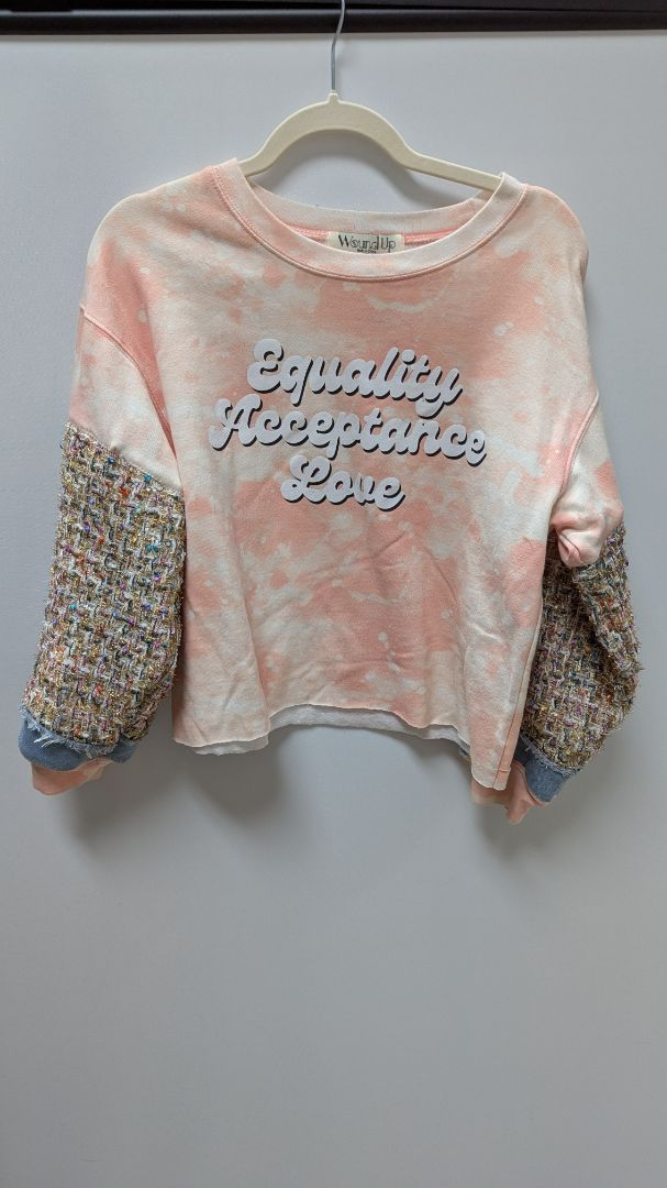 ImPerfect Pink Splash Dye Upcycled Sweatshirt