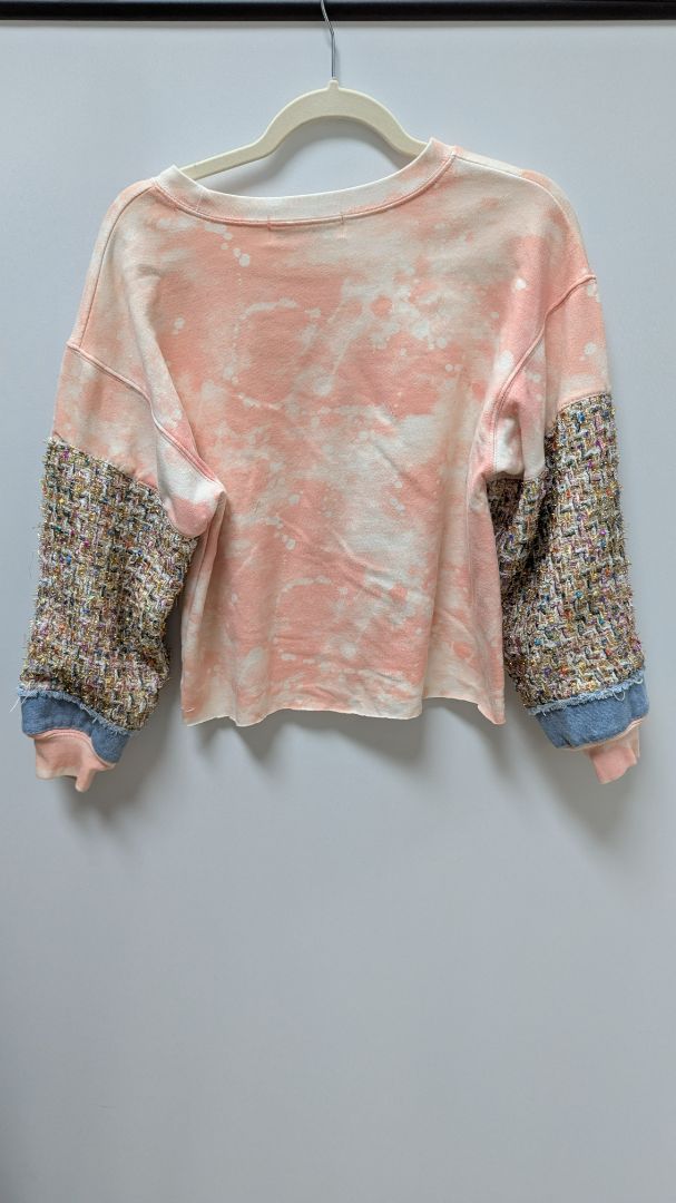 ImPerfect Pink Splash Dye Upcycled Sweatshirt