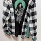 ImPerfect Black/White Plaid "Cher" Upcycled Sweatshirt