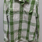 Eddie Bauer Green/White Plaid Button Up Shirt