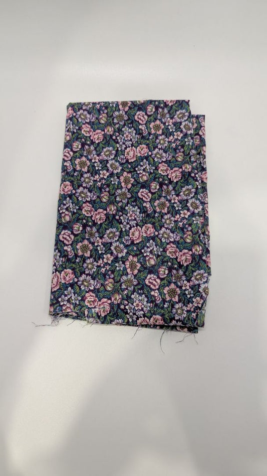 Purple Floral Print Fabric