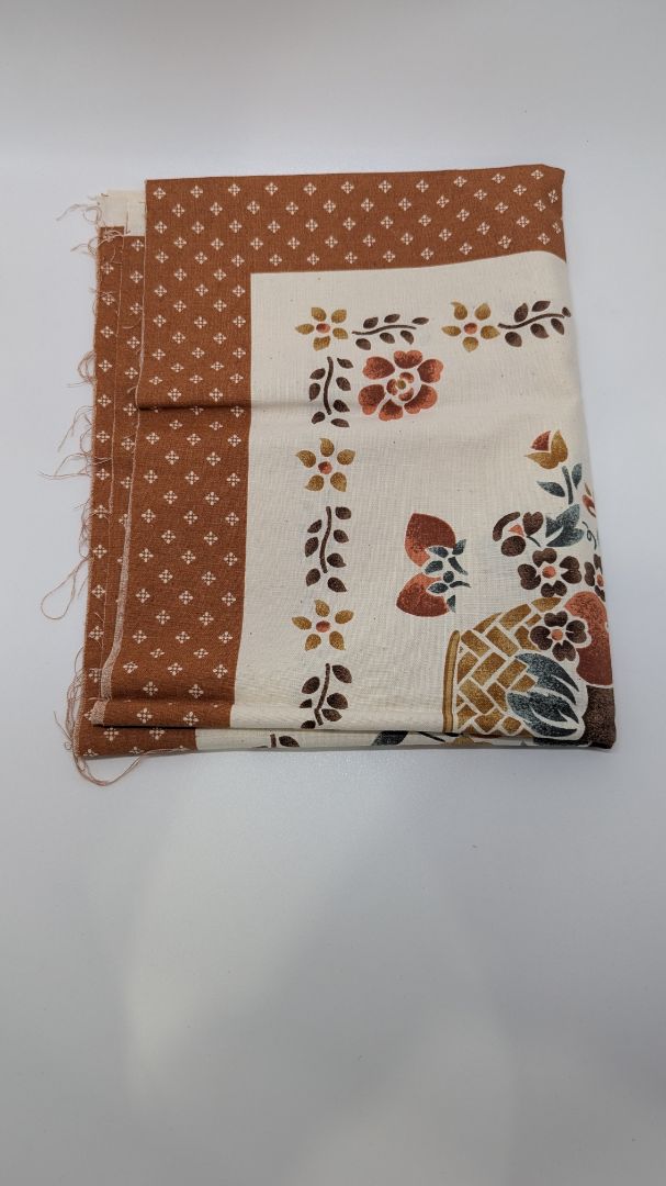 Orange/Cream Thanksgiving-Themed Fabric Sheet