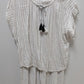 Just Living White/Black Striped Casual Blouse & Pants Set