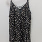 Maurices Black/Pink Floral Strappy Shift Dress
