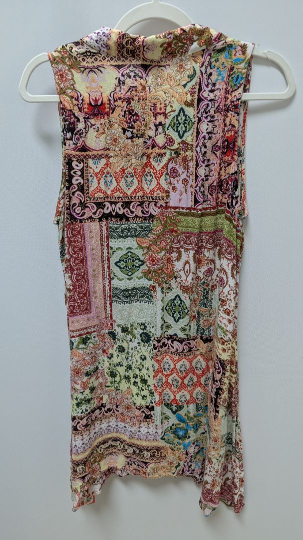 Cupio Multicolor Patterned Button-Down Swing Dress