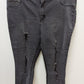 New York & Company Black Distressed Cropped Jeans
