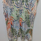 Multicolor Palm Floral Button-Down-Back Tee
