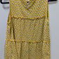 Style & Co Yellow/White Polka Dot Sleeveless Blouse