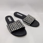 Steve Madden Black Silver Rhinestone Sandals