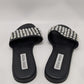 Steve Madden Black Silver Rhinestone Sandals