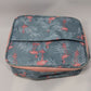 Narwey Blue Flamingo 2-Piece Toiletries Travel Bags
