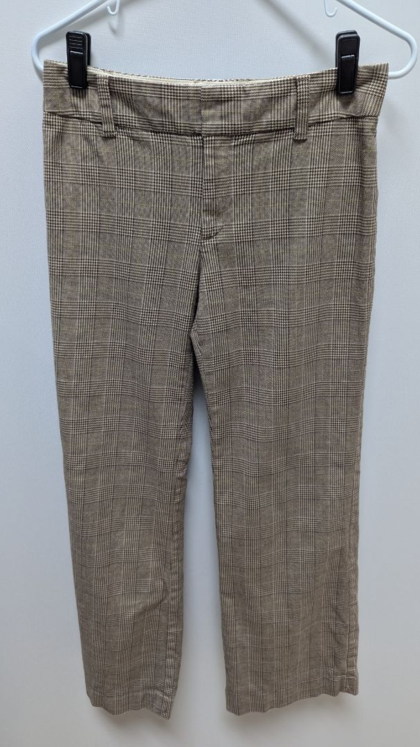 GAP Brown Plaid Wide Leg Trouser Pants