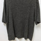 Zara Dark Grey Ribbed Knit Short Sleeve Sweater