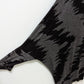 Grace Elements Black/Grey Patterned Lined Asymmetrical Blouse