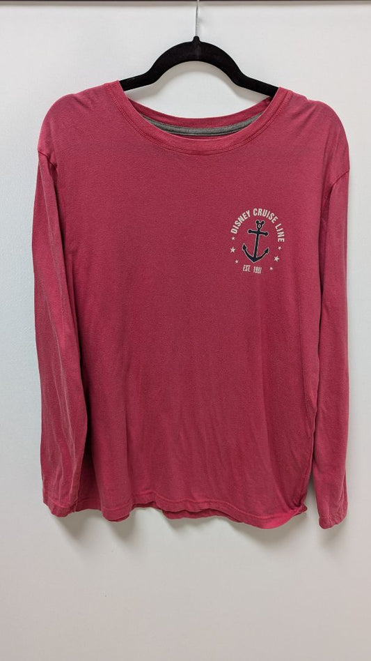 Disney Cruise Line Red Long-Sleeve Graphic T-Shirt