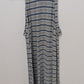 Alfani Intimates Grey/Blue Striped Sleeveless Nightgown