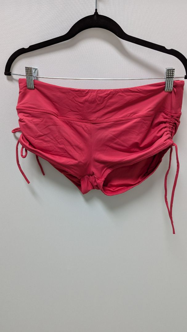 Beach House Coral Pink Ruched Swim Shorts