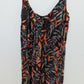 knot sisters Dark Grey/Pink Leaf Patterned Wide-Leg Jumpsuit