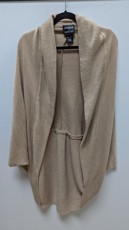 marvelush for LAYERS by LIZDEN Light Brown Cocoon Cardigan