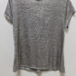 Worthington Silver Metallic Short Sleeve Blouse