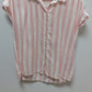 Old Navy Pink/White Striped Button-Down Blouse
