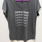 ANVIL Dark Grey "Loverboy" Graphic V-Neck T-Shirt