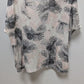 Fabletics Grey/Pink Patterned Mesh Cropped T-Shirt