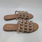 Bar III Beige Caged Metallic Studded Sandals