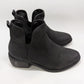 Pierre Dumas Black Faux-Suede Western Ankle Boots
